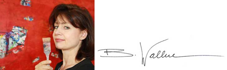 Barbara Wallner beim Malen