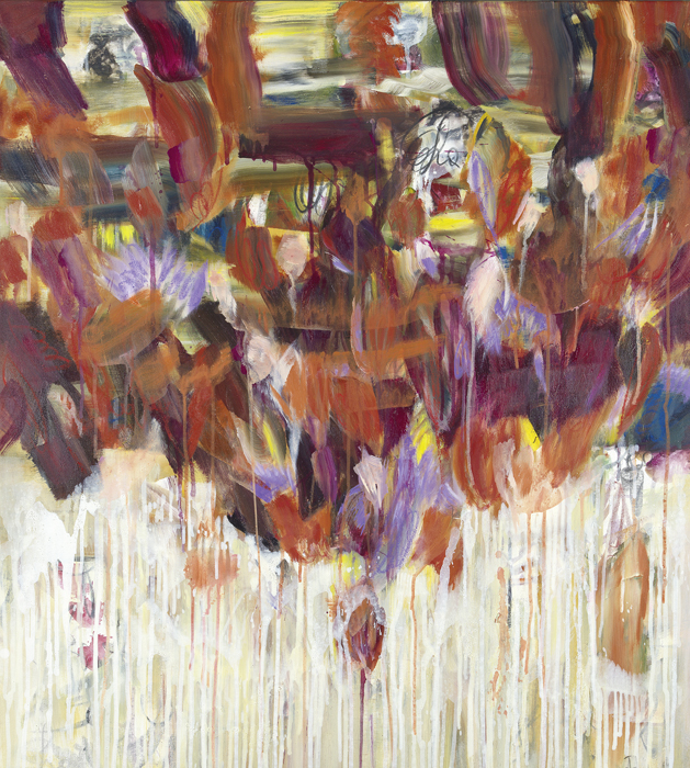  „autumn leaves“ 2023, mixed media on canvas, 100cm x 90cm